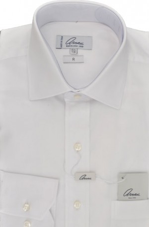 Arnau Classic White Tailored Fit Dress Shirt #106-1