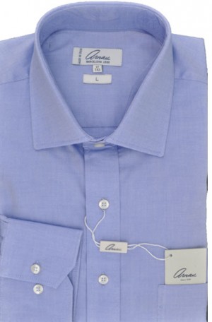 Arnau Classic Blue Tailored Fit Dress Shirt #106-5