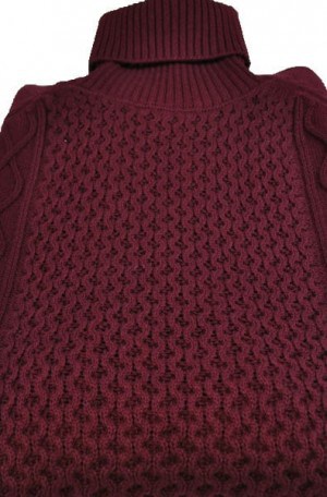 "Stockholm" Burgundy Turtleneck Sweater #1802-BURG