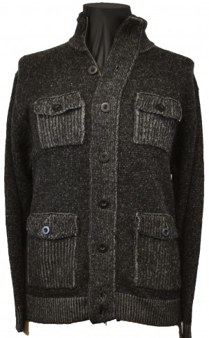 Tagio Black Accented Sweater Jacket #1821