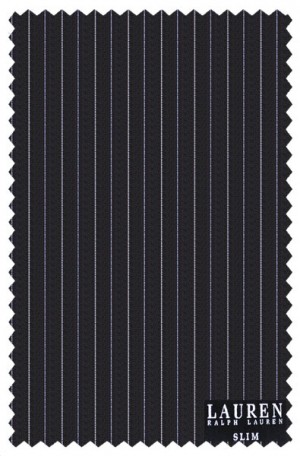 Ralph Lauren Black Pinstripe Vested Slim Fit Suit #1RZ1895