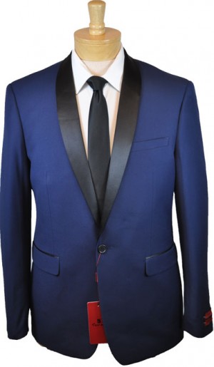 Renoir Blue Shawl Collar Slim Fit Tuxedo #201-19T