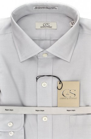 Cooper & Stewart Light Gray Classic Fit Dress Shirt #201080-90