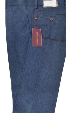 Roberto Amerigo Blue Donegal Tweed Pants #219323RAP