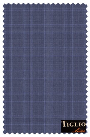 Tiglio Blue Plaid Tailored Fit Suit #2472C-138-2A