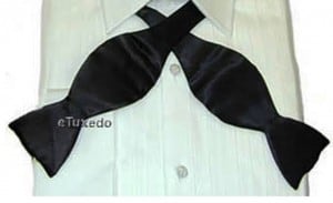 Self Tie Black Silk Bow Tie
