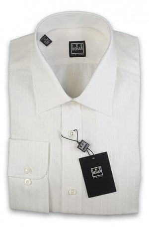 Ike Behar White Tonal Stripe Shirt #28B0236-100
