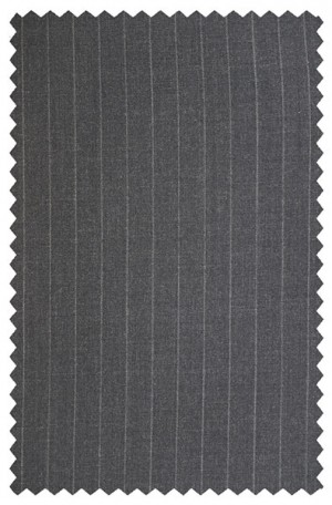 Petrocelli Gray Pinstripe 'Executive-Portly' Cut Suit #29522