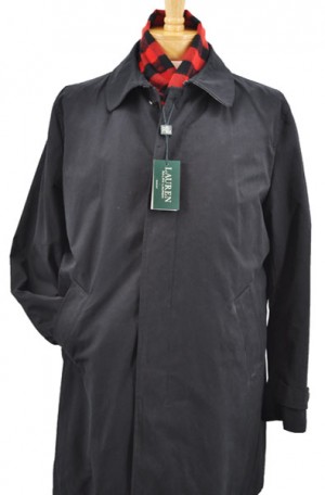 Ralph Lauren Lakewood Black Trench Coat #2JT0020