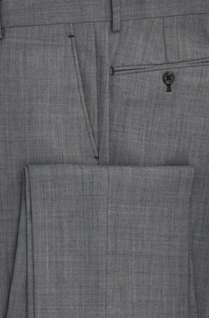 Tiglio Gray "Diamond" Pattern Tailored Fit Dress Pants #316686-7359-14B