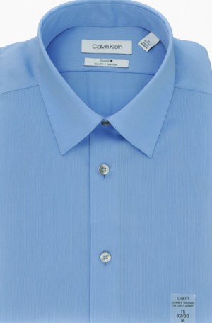 Calvin Klein Blue Slim Fit Dress Shirt #33K1313-458