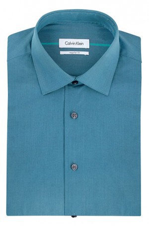Calvin Klein Teal Dress Shirt #33k1677-447