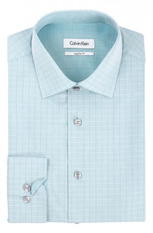 Calvin Klein Green Check Dress Shirt #33K2089-351