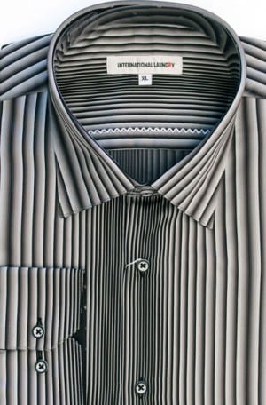 International Laundry Black "Op-Art" Tailored Fit Pattern Shirt #4116-10