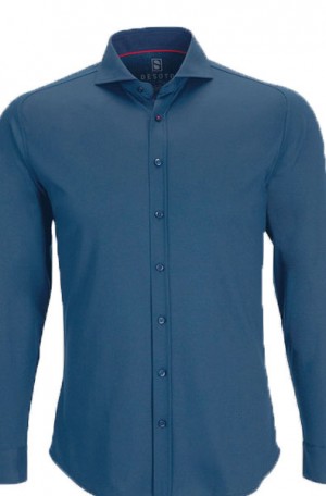 Desoto Medium Blue Slim Fit Sportshirt #500-08-03-52