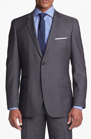 Hugo Boss Taupe Herringbone Gentleman's Cut Suit 50251385-240
