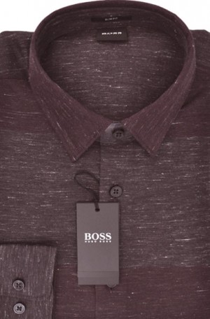 Hugo Boss Wine & Plum Slim Fit Sport Shirt #50417034-604