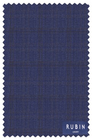 Rubin Blue Plaid Tailored Fit Suit 56496