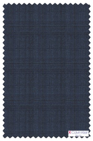 Calvin Klein Subtle Blue Windowpane 'X Slim' Fit Suit #5FY1084