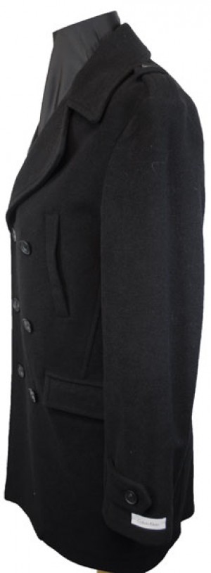 Calvin Klein Black Car Coat #7OU0000