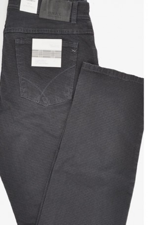 Brax Gray, Navy & Tan Tailored Fit Plaid Slacks #85-1587-05