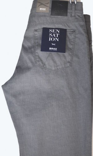 Brax Gray 'Jeans' Style Stretch Cotton Slacks #861548-06