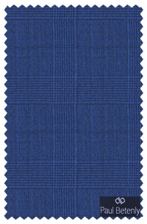 Paul Betenly Blue Pattern Tailored Fit Suit #8T0024