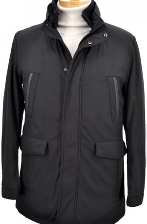 Lief Horsens Black Slim Fit Coat #965-LANCE-BLK