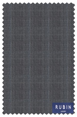 Rubin Medium Gray Pattern Tailored Fit Suit #A0064