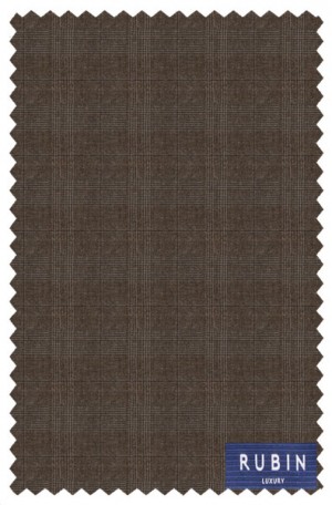 Rubin Medium Brown Pattern Tailored Fit Suit #A2032