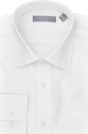 Christopher Lena White Tailored Fit Dress Shirt #C518DDOR-WHT