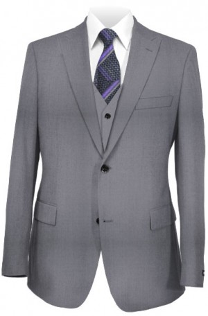 The Perfect Wedding Suit - Classic or Slim Fit Light Gray Vested Suit