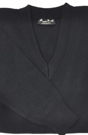 Gionfriddo - Franco Ponti Black V-Neck Sweater #K01-BLK