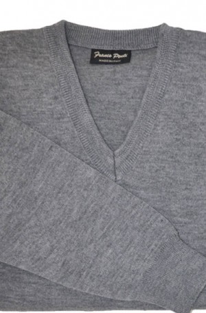 Gionfriddo - Franco Ponti Charcoal V-Neck Sweater #K01-GREY