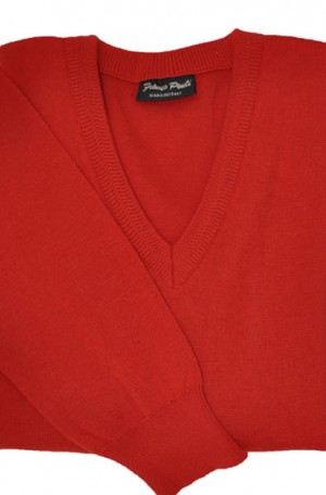 Giofriddo - Franco Ponti Red V-Neck Sweater #K01-RED