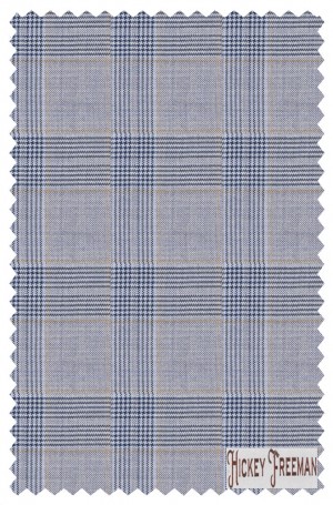 Hickey Freeman Gray Plaid Silk-Wool Suit #R81-50231H