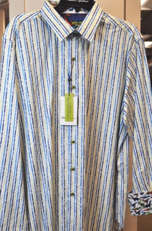 Robert Graham Yellow and Blue Stripe Shirt #RS161836CF