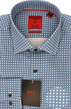 Proper Turquoise 'Dot' Stretch Fabric Shirt #S656SPOR-TURQ