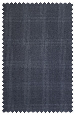 Tiglio Blue Tonal Windowpane Tailored Fit Vested Suit #TS3057-2V