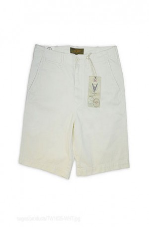 Halsey White Shorts #TW-1025-WHT