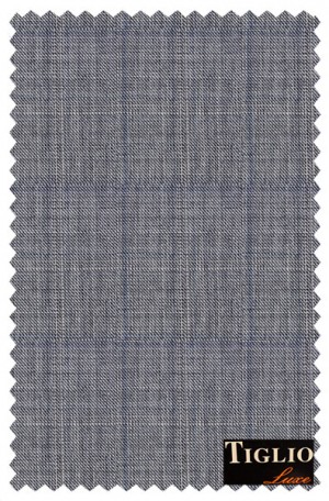 Tiglio Gray Windowpane Tailored Fit Suit #V813-499-1