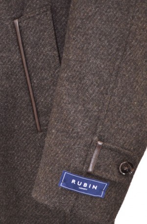 Rubin Brown Tweed 3/4 Length Classic Fit Top Coat #05492