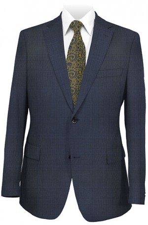 DKNY Navy Pattern Slim Fit Suit #12Y0779