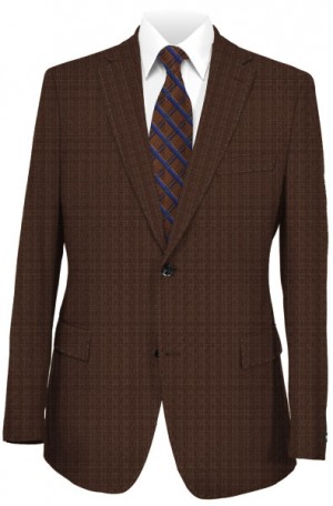 DKNY Gray with Brown Slim Fit Suit #12Y1209