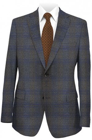 Jack Victor Blue & Gray Pattern Sportcoat #132105