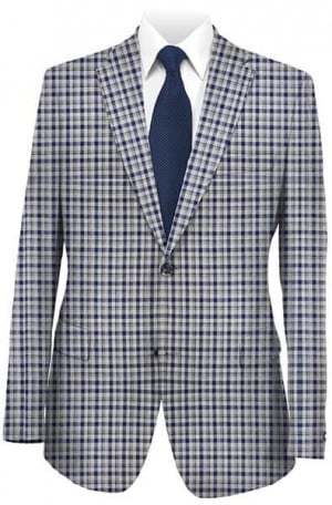 Jack Victor Silver & Blue Check Sportcoat #141206