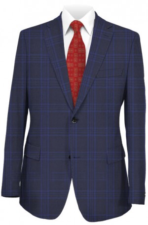Canaletto Navy Windowpane Tailored Fit Suit #1861380-1