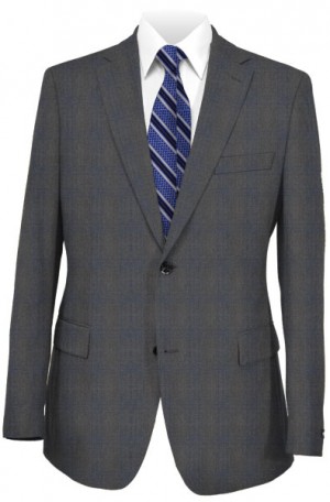 Ralph Lauren Gray & Blue Pattern Classic Fit Suit #1EZ0164