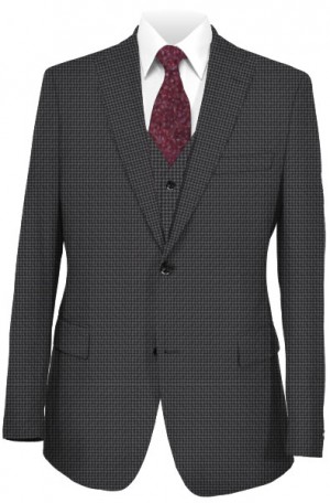 Ralph Lauren Ultraflex Gray Pattern Vested Classic Fit Suit #1RZ1898