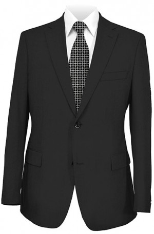 Yuste Black Solid Color Suit 21961